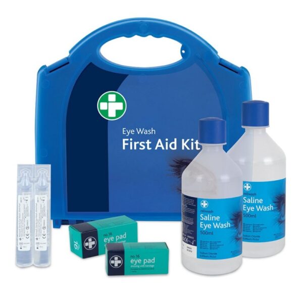 Reliance Reliwash Saline Double Eye Wash Station in Blue Integral Aura Box