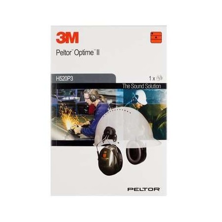 3M PELTOR Optime II Earmuffs, 30 dB, Helmet Mounted, H520P3E-410-GQ-01 - Image 2